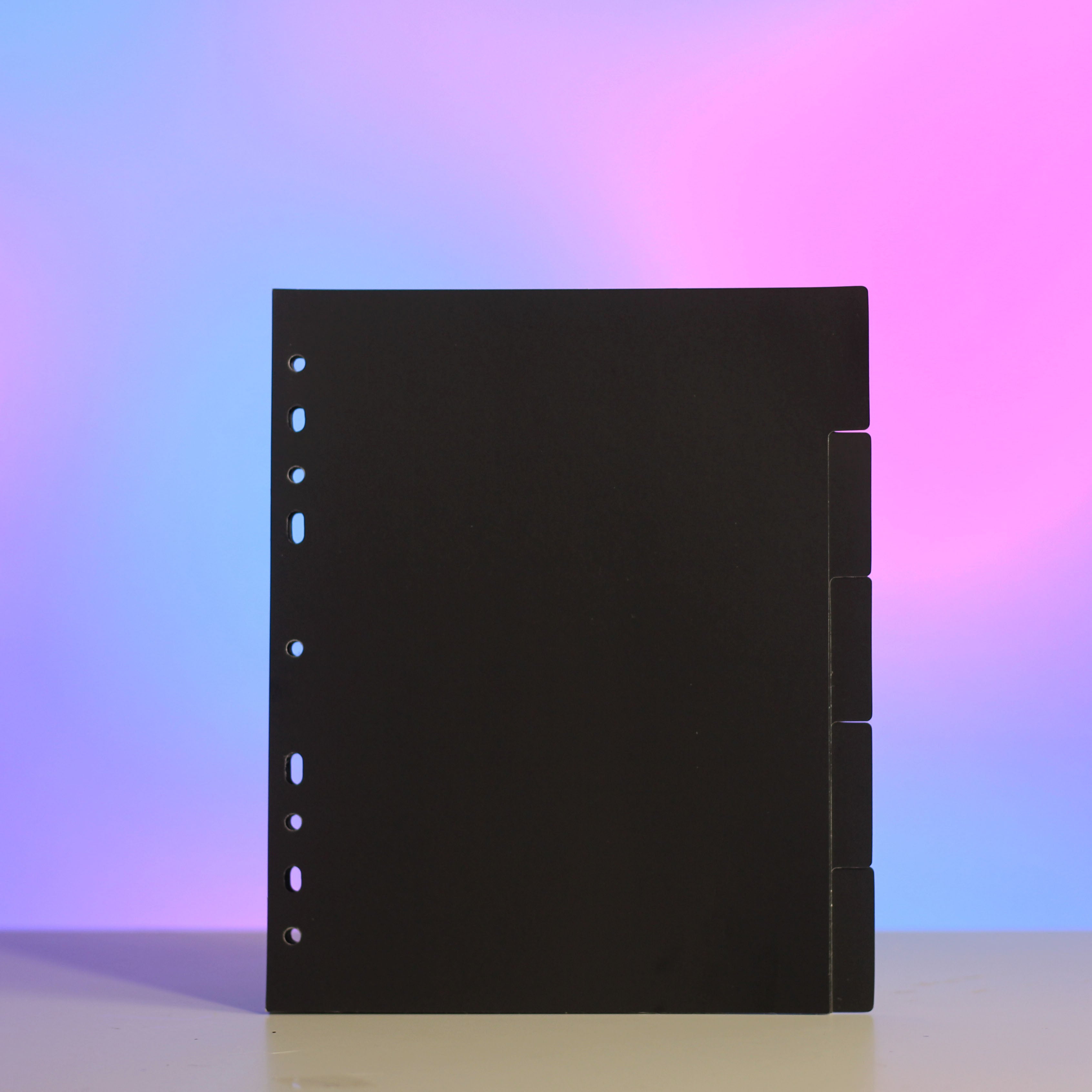 Custom A5 Index Tabs - Midnight - Prism Platinum