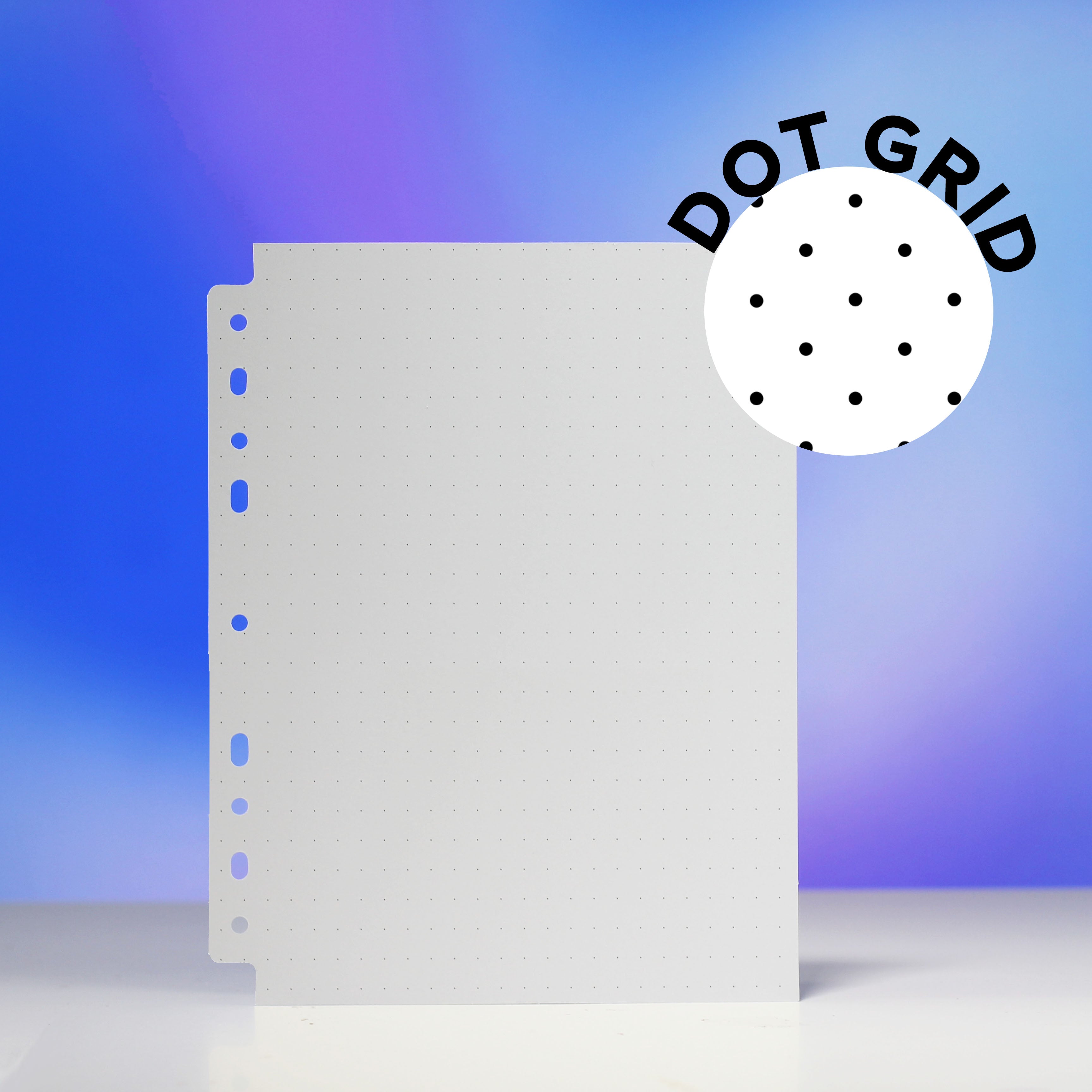 Custom A5 Pages - Dot Grid Pattern - Prism Platinum