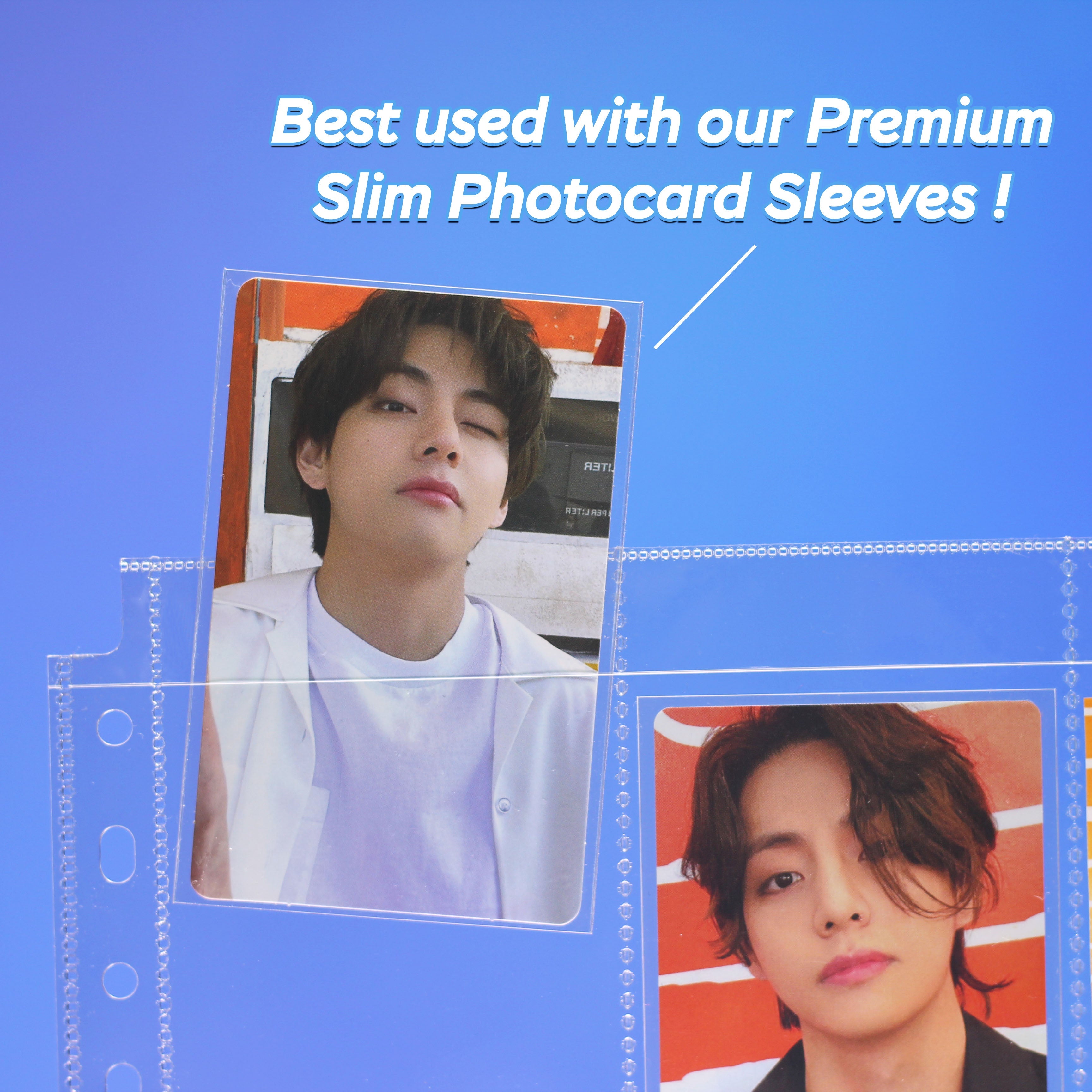 myCOLLECTION Custom A5 pages - 4-Pocket - Slim Photocard Pages - Prism Platinum