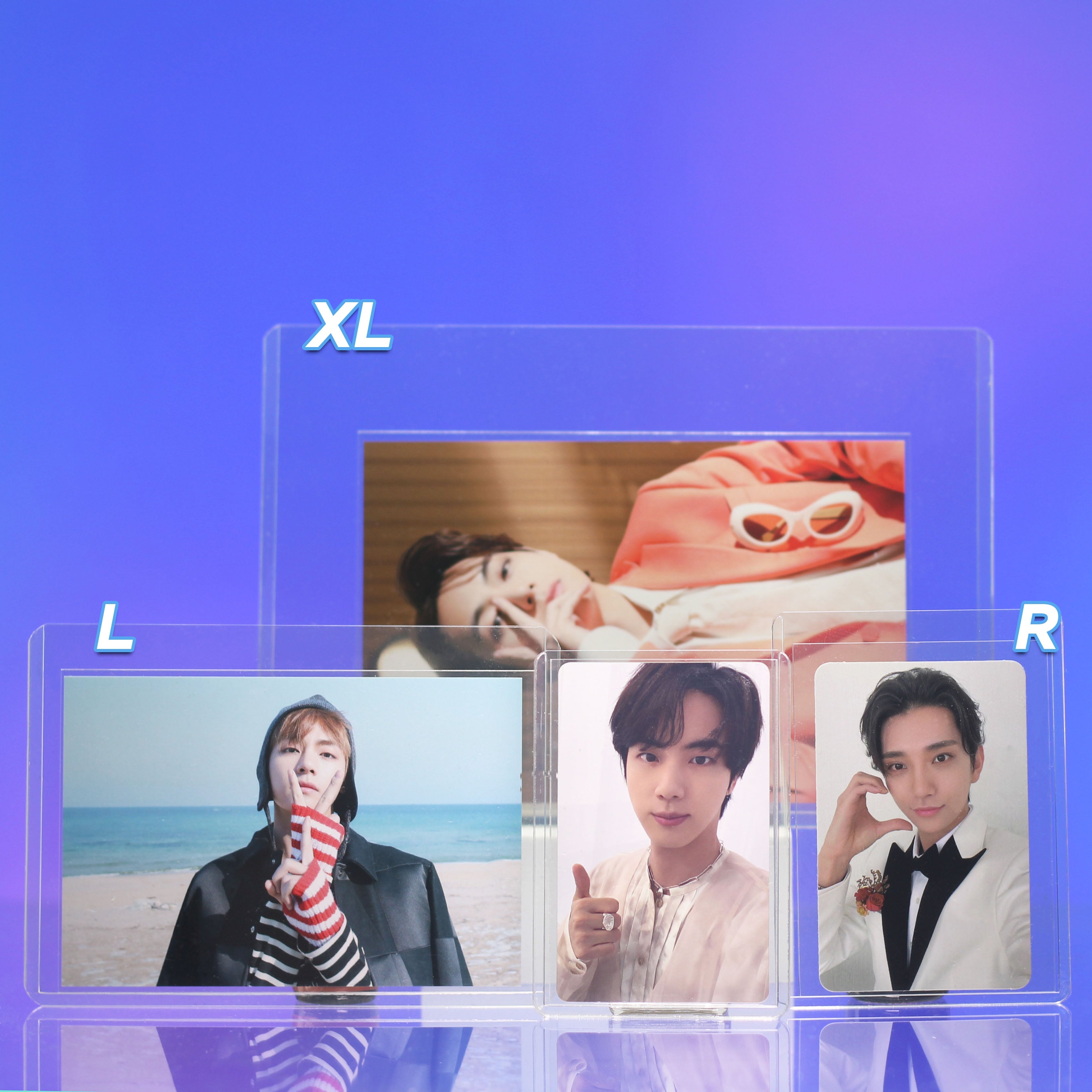 Premium Clear Photocard Toploader - Extra Large Size - Pack of 10 - Prism Platinum