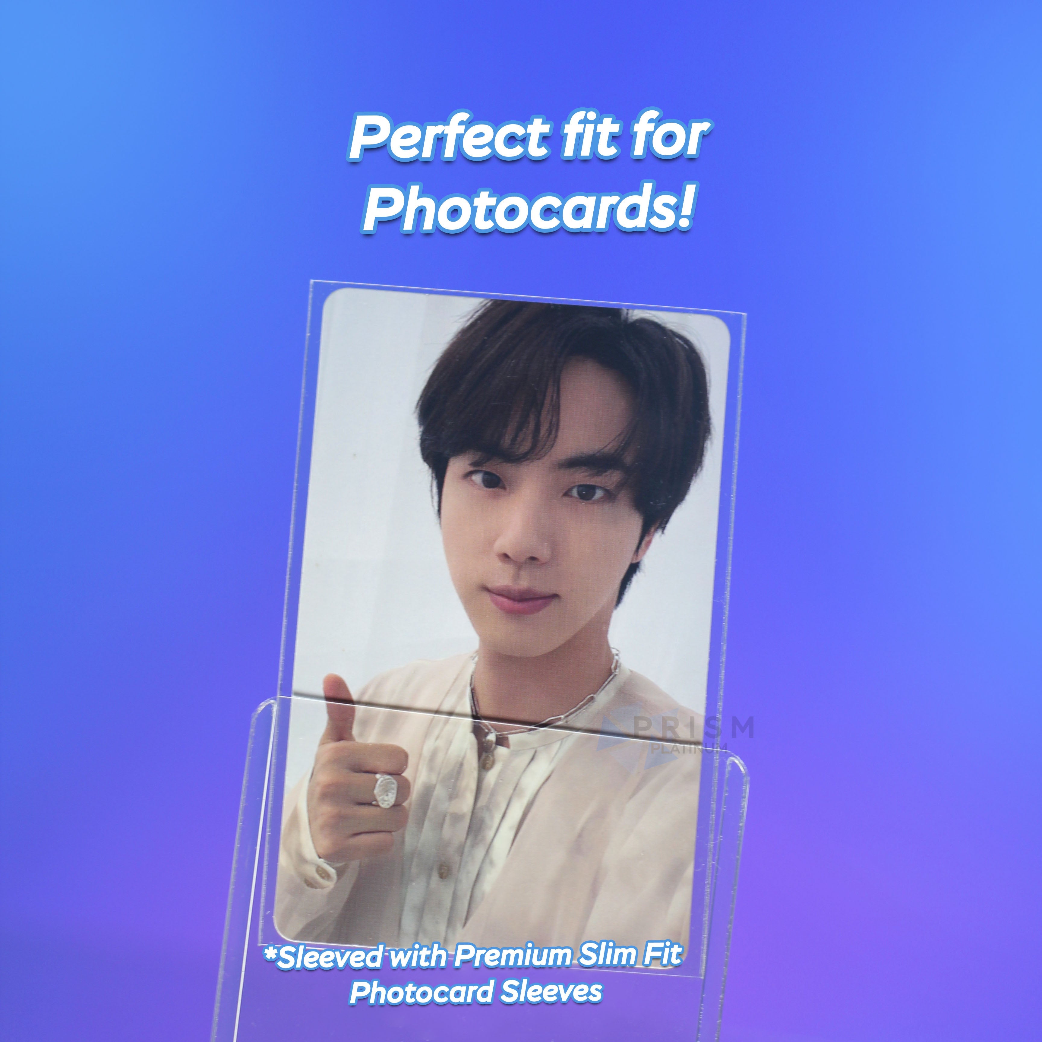Premium Clear Photocard Toploader - Small Size - Pack of 10 - Prism Platinum