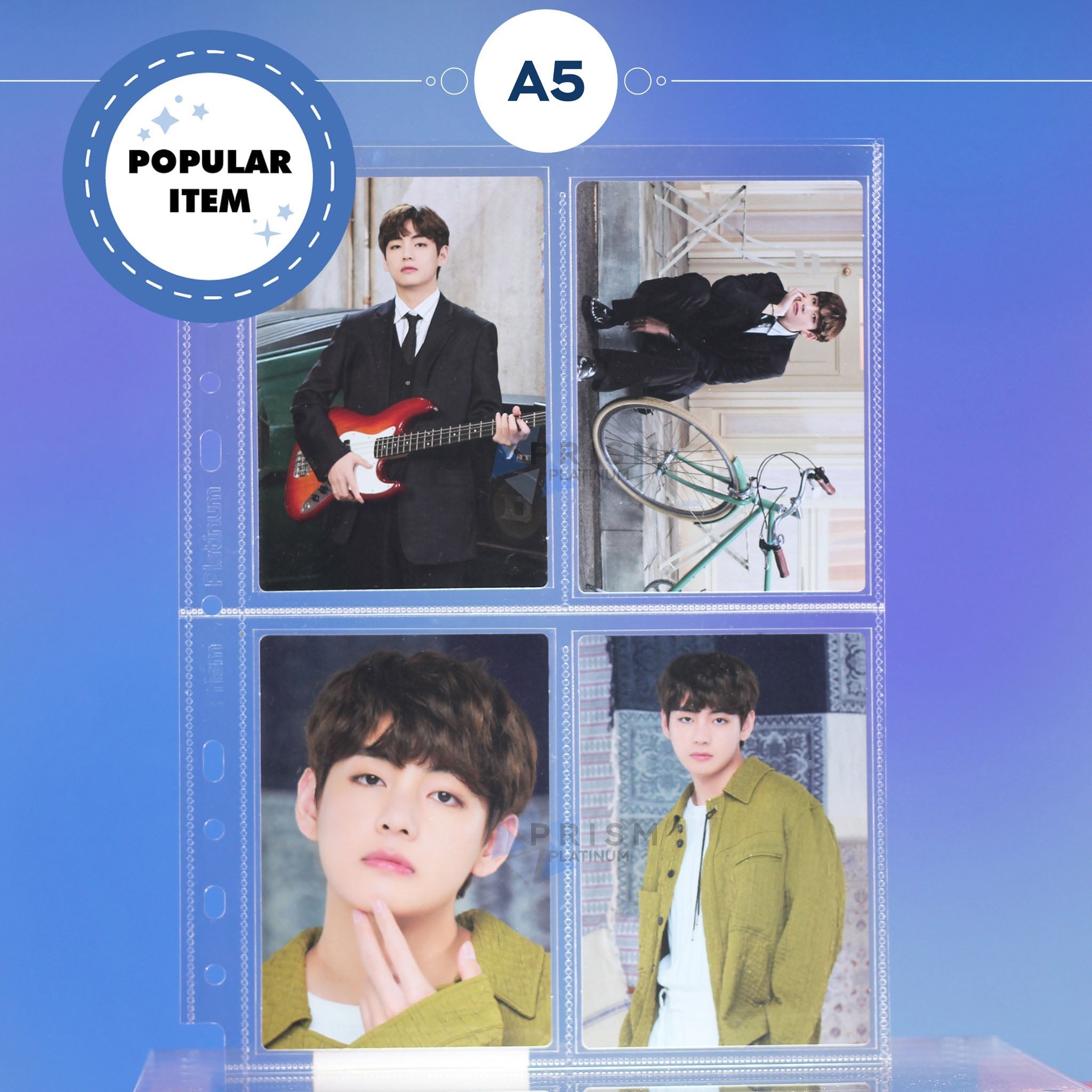 Premium Custom A5 pages - 4-Pocket - Mini Tour - Prism Platinum