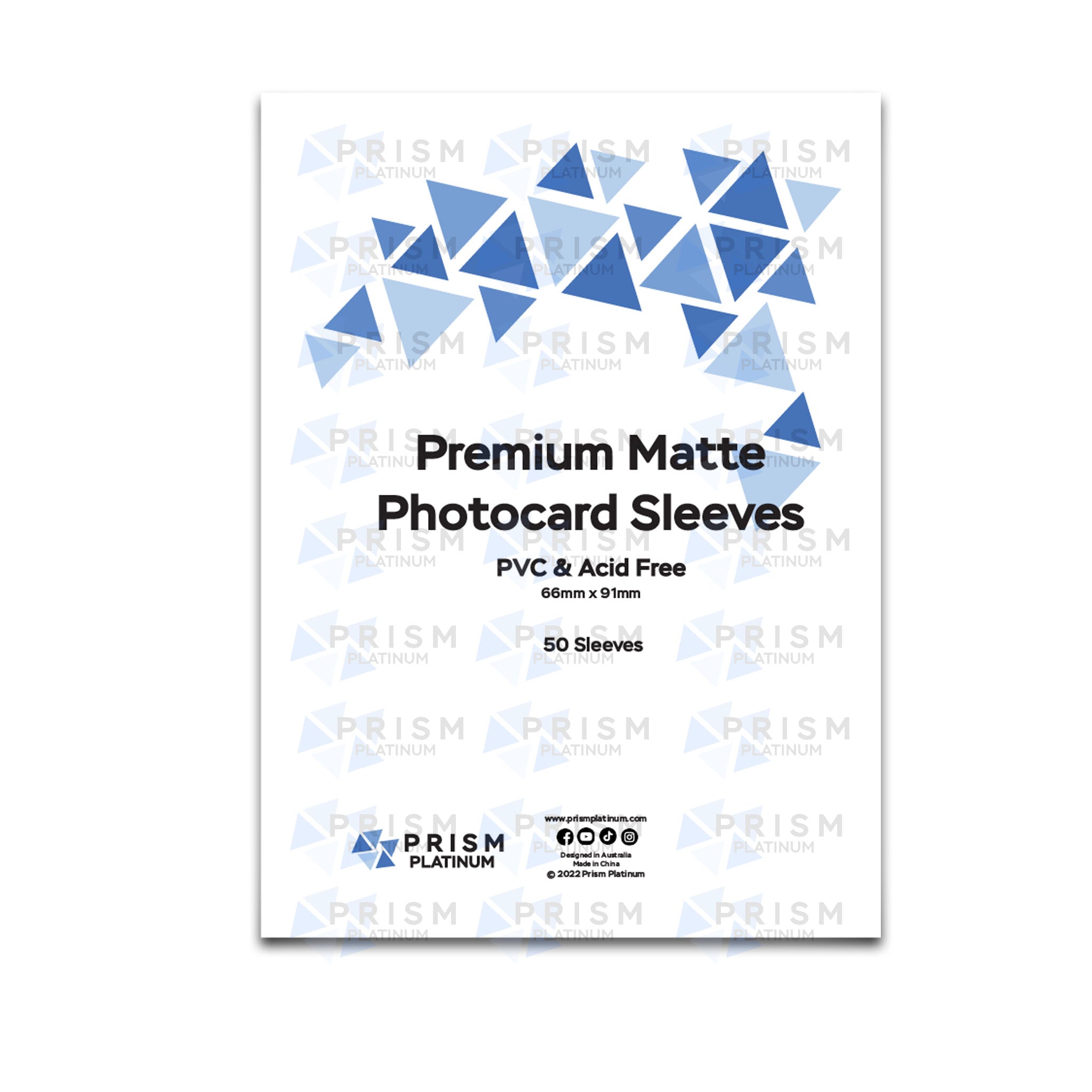 Premium Matte Clear Photocard Sleeves - Standard - Prism Platinum